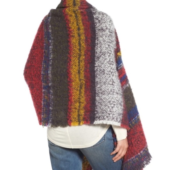 Treasure & Bond Brushed Stripe Blanket Wrap - Picture 2 of 6